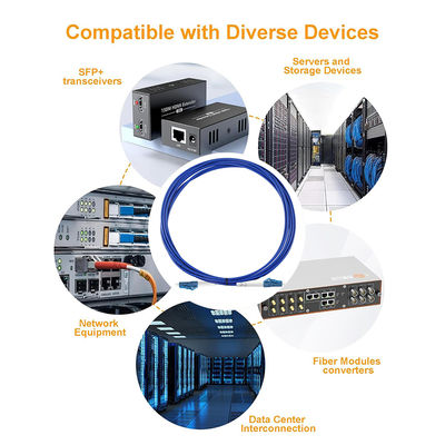 LC-LC-Duplex-OM3-Multimode-Faser-Patch-Kabel 50/125 μm