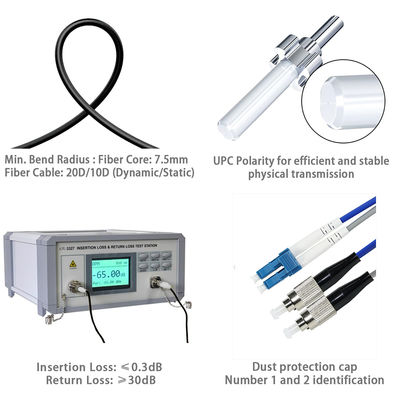 LC-ST-Duplex-Fiber-Patch-Kabel OM3 50/125μm