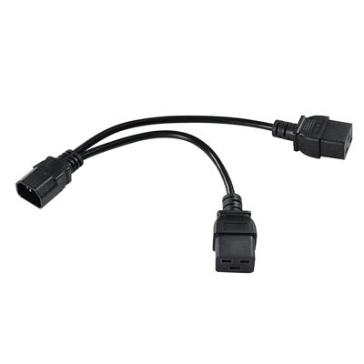 IEC 60320 Stecker auf 2 x C19 Buchse Y-Kabel C14 auf Dual C19 Stromverteilerkabel für PDU Server Rack Rechenzentrum