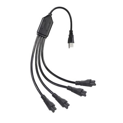 NEMA 5-15P auf 4-fach IEC C5 Stromverteilerkabel - US-Stecker auf Kleeblatt-Adapterkabel für Laptop, Adapter, Notebook-Ladegerät