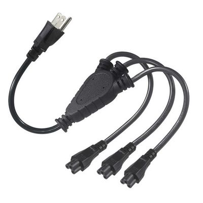 NEMA 5-15P auf 4-fach IEC C5 Stromverteilerkabel - US-Stecker auf Kleeblatt-Adapterkabel für Laptop, Adapter, Notebook-Ladegerät