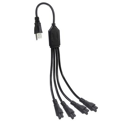 NEMA 5-15P auf 4-fach IEC C5 Stromverteilerkabel - US-Stecker auf Kleeblatt-Adapterkabel für Laptop, Adapter, Notebook-Ladegerät