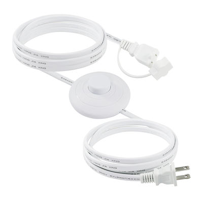 NEMA 1-15P zu US Power Outlet Extension Cord mit Fußpedalschalter - Inline Step Control Cable für Lampen, Schreibtischlicht, Heimgebrauch
