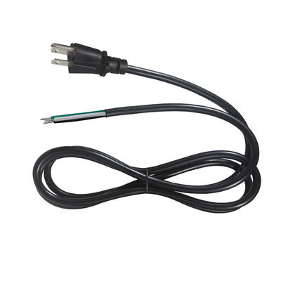 NEMA 5-15P Netzkabel mit verzinnten, abisolierten Drahtenden, 3-adrig