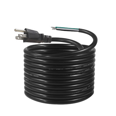 NEMA 5-15P Netzkabel mit verzinnten, abisolierten Drahtenden, 3-adrig
