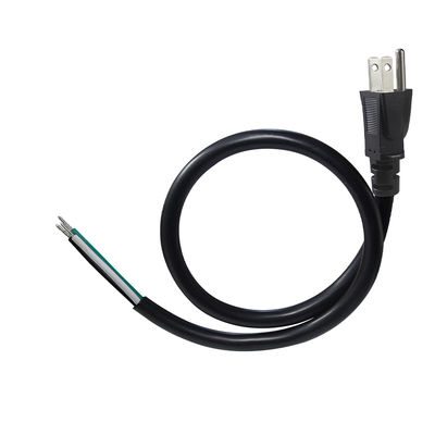 NEMA 5-15P Netzkabel mit verzinnten, abisolierten Drahtenden, 3-adrig
