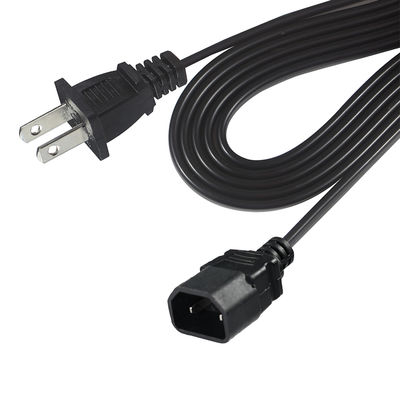 NEMA 1-15P auf IEC C18 Netzkabel - 2-poliger US-Stecker auf C18-Anschlusskabel für Laptop-Adapter, Projektor, Monitor-Netzteil