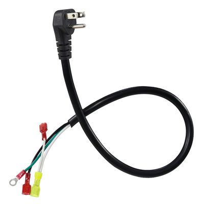 Winkelstecker US 3-Polig auf Kabelschuh/Ringkabelschuh Netzkabel 14AWG