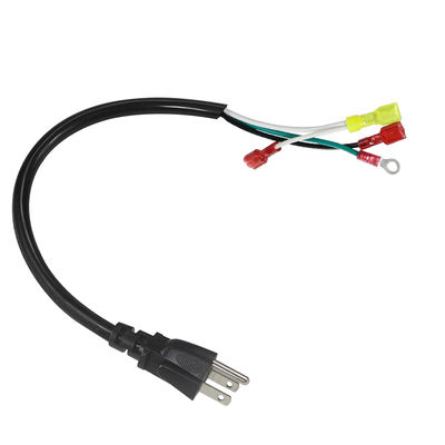 Winkelstecker US 3-Polig auf Kabelschuh/Ringkabelschuh Netzkabel 14AWG
