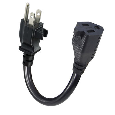 NEMA 5-15P zum Auslassverlängerungskabel mit Kabelklemm 14AWG