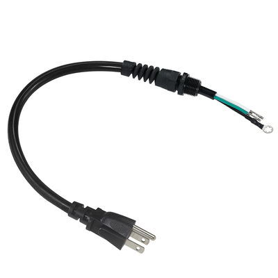 NEMA 5-15P Winkelstecker auf Schuko-Stecker Netzkabel mit Zugentlastung