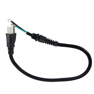 NEMA 5-15P Winkelstecker auf Schuko-Stecker Netzkabel mit Zugentlastung