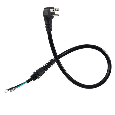 NEMA 5-15P Winkelstecker auf Schuko-Stecker Netzkabel mit Zugentlastung
