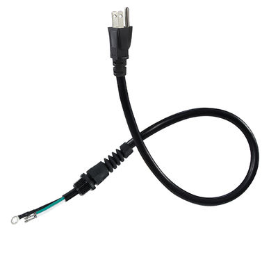 NEMA 5-15P Winkelstecker auf Schuko-Stecker Netzkabel mit Zugentlastung