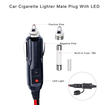 12-24 Volt Autobatterie-Ladegerät mit Zigarettenanzünder-Adapter