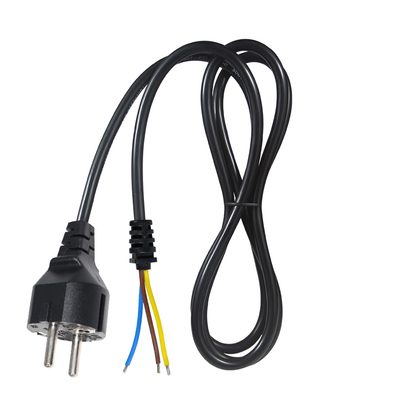 EU-Anschluss zu ausgegrabenem Stromkabel - 2-Pin-Euro-Stromkabel für DIY-WK-Verkabelung, Panelanschluss, Ausrüstungseingabe