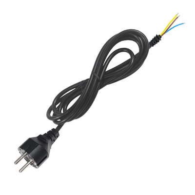 EU-Anschluss zu ausgegrabenem Stromkabel - 2-Pin-Euro-Stromkabel für DIY-WK-Verkabelung, Panelanschluss, Ausrüstungseingabe