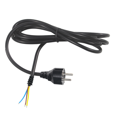 EU-Anschluss zu ausgegrabenem Stromkabel - 2-Pin-Euro-Stromkabel für DIY-WK-Verkabelung, Panelanschluss, Ausrüstungseingabe