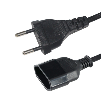 EU 2-Pin Stecker auf Buchse Verlängerungskabel 1,2 m Europäisches AC-Verlängerungskabel für Haushaltsküche Büro Innenraumgeräte
