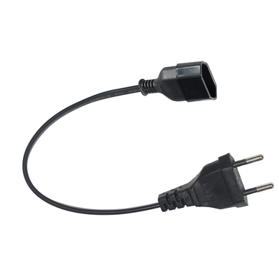 EU 2-Pin Stecker auf Buchse Verlängerungskabel 1,2 m Europäisches AC-Verlängerungskabel für Haushaltsküche Büro Innenraumgeräte