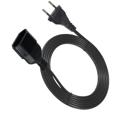 EU 2-Pin Stecker auf Buchse Verlängerungskabel 1,2 m Europäisches AC-Verlängerungskabel für Haushaltsküche Büro Innenraumgeräte