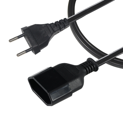 EU 2-Pin Stecker auf Buchse Verlängerungskabel 1,2 m Europäisches AC-Verlängerungskabel für Haushaltsküche Büro Innenraumgeräte