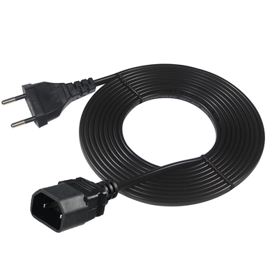 EU-Anschluss zum IEC C18-Stromkabel 2-Pin-europäisches Wechselstromkabel für Laptop-Adapter, Audioverstärker, Projektor, Drucker, 250V 2,5A