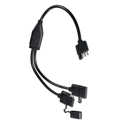 3-Wege Y-Splitter Anhängerlicht-Kabelbaum 1,2 m Schwarz PVC