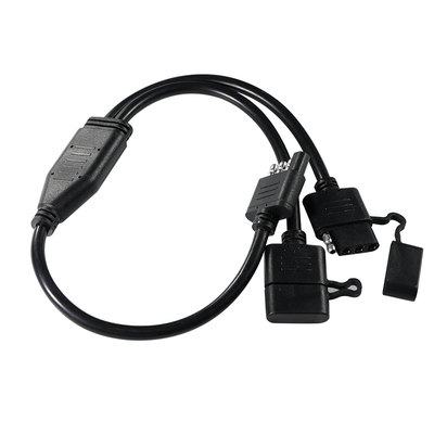 3-Wege Y-Splitter Anhängerlicht-Kabelbaum 1,2 m Schwarz PVC