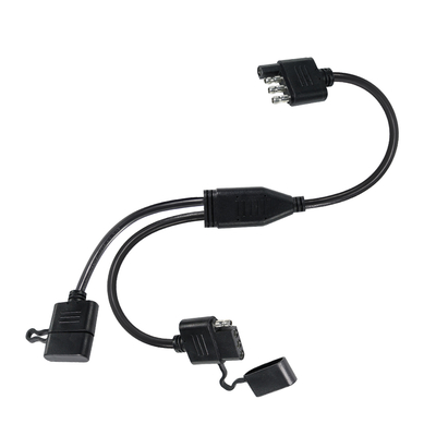 3-Wege Y-Splitter Anhängerlicht-Kabelbaum 1,2 m Schwarz PVC