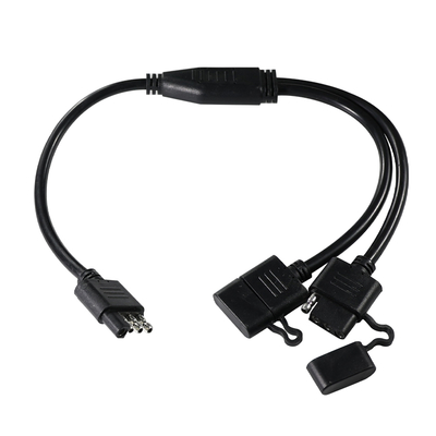 3-Wege Y-Splitter Anhängerlicht-Kabelbaum 1,2 m Schwarz PVC