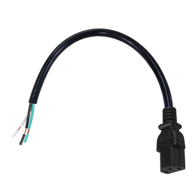 IEC C13 bis Stripped Wire Stromkabel 10A 250V für Server PDU