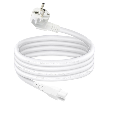 EU-Stecker auf IEC C5 Netzkabel - Europäisches 2-poliges AC-Kabel für Laptop-Netzteil, Notebook, Projektor, 2,5A 250V Kleeblatt-Anschluss