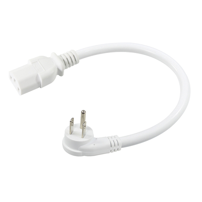 Winkel NEMA 5-15P auf C13 Netzkabel - 3-poliger US-Stecker auf IEC C13 AC-Kabel für Monitor, Server, PDU, 10A 125V
