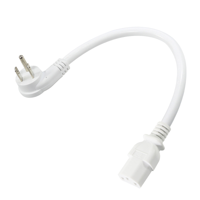Winkel NEMA 5-15P auf C13 Netzkabel - 3-poliger US-Stecker auf IEC C13 AC-Kabel für Monitor, Server, PDU, 10A 125V