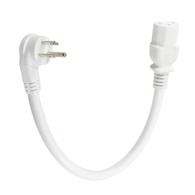 Winkel NEMA 5-15P auf C13 Netzkabel - 3-poliger US-Stecker auf IEC C13 AC-Kabel für Monitor, Server, PDU, 10A 125V