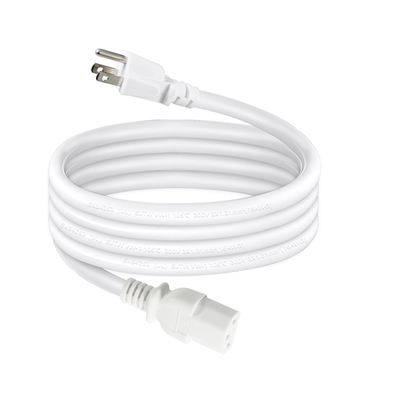 Winkel NEMA 5-15P auf C13 Netzkabel - 3-poliger US-Stecker auf IEC C13 AC-Kabel für Monitor, Server, PDU, 10A 125V