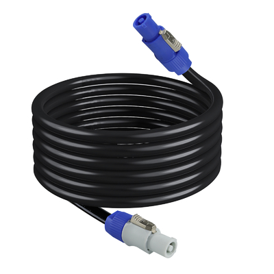 PowerCON Verlängerungskabel - 3-poliges verriegelbares AC-Netzkabel für Bühnenbeleuchtung, Audioausrüstung, Event-Stromverteilung