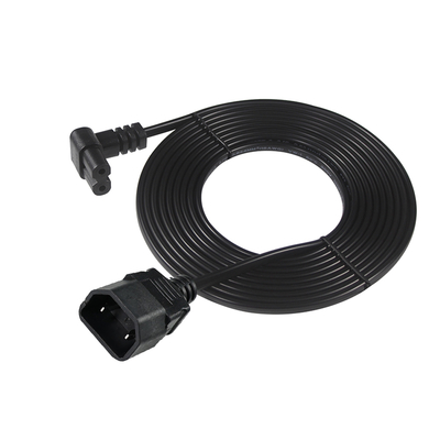 Rechtswinkel C7 bis C18 Stromkabel - IEC AC Adapterkabel für kleine Geräte, Monitore, platzsparende Stromanschlüsse
