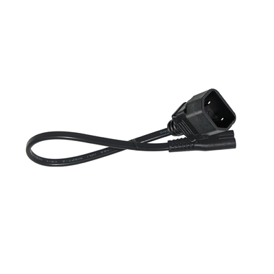 Rechtswinkel C7 bis C18 Stromkabel - IEC AC Adapterkabel für kleine Geräte, Monitore, platzsparende Stromanschlüsse
