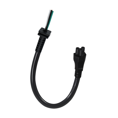 IEC C5 auf SR Netzkabel mit Zugentlastung für kundenspezifische Verdrahtung