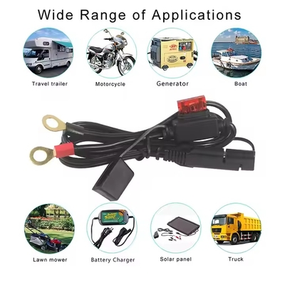 SAE- bis O-Ring-Terminal-Batterykabel mit Inline-Sicherung 12 V