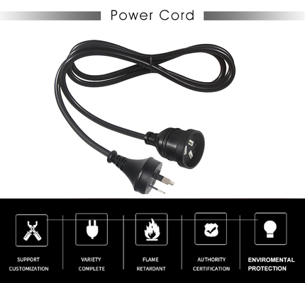 Universal 3 Pin Australia Aus NZs Stecker Computerkabel Männlich zu weiblich
