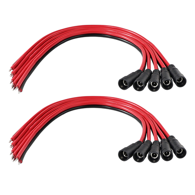 DC-Stecker auf abisoliertes Kabel, 5,5 x 2,1 mm oder 5,5 x 2,5 mm, 12 V DC-Netzadapterkabel für CCTV, LED, DIY