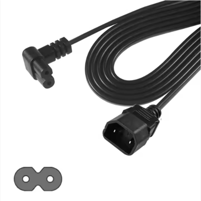 Rechtswinkel C7 bis C18 Stromkabel, IEC 60320 Stromkabel, von weiblich zu weiblich, 10A 250V, VDE genehmigt