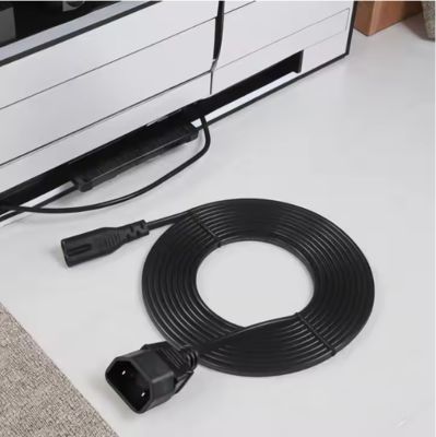 Rechtswinkel C7 bis C18 Stromkabel weiblich bis weiblich 10A 250V