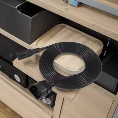 Rechtswinkel C7 bis C18 Stromkabel weiblich bis weiblich 10A 250V