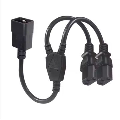 C20 bis C13-Doppelstromspalterkabel 250 V 15A für Rechenzentren