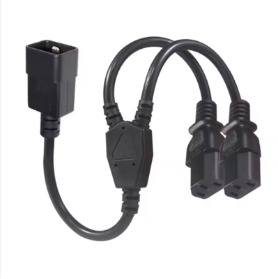 C20 bis Dual C13 Stromsplitterkabel, 250V 15A, IEC 60320 Verlängerungskabel für PDU/Rechenzentrum/Server