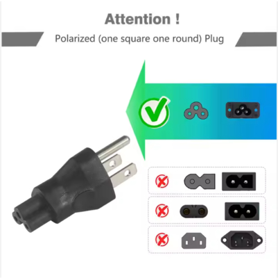 NEMA 5-15P bis IEC C5 Stromadapterkabel für Laptops